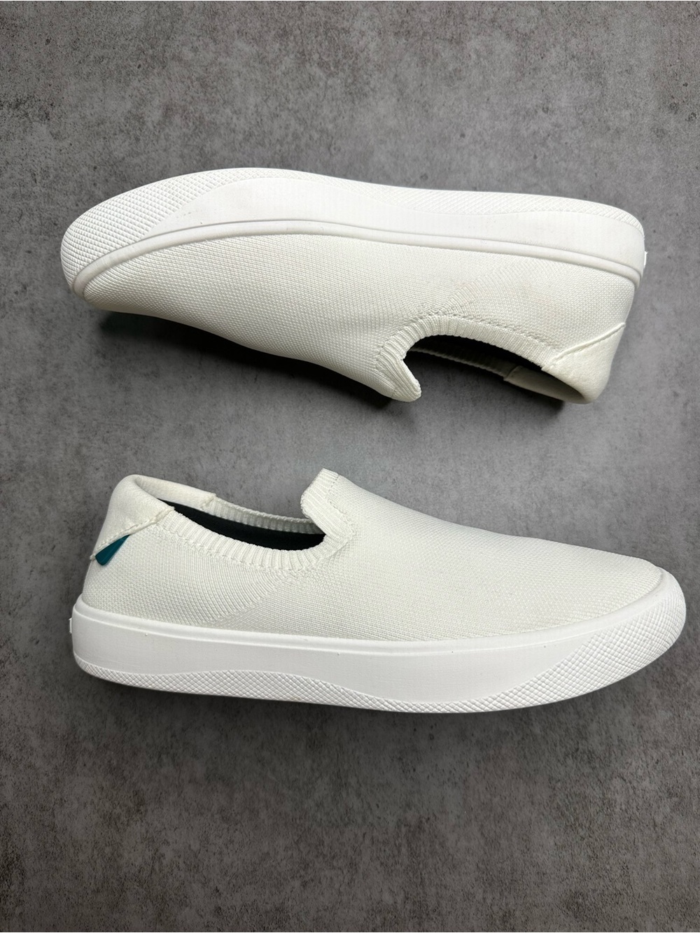 Vessi Off-White Knit Slip-On Sneakers